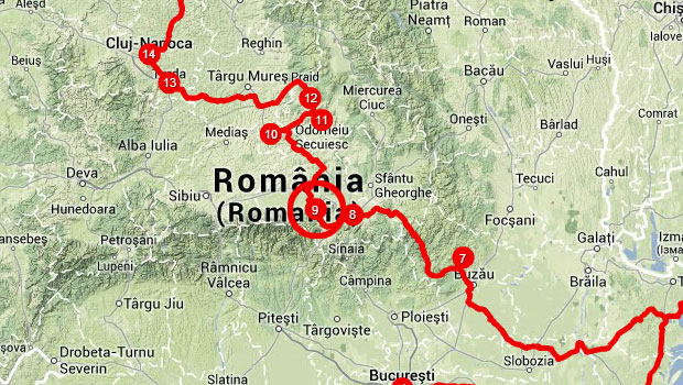 Mappa Viaggio Romania Sinca Noua